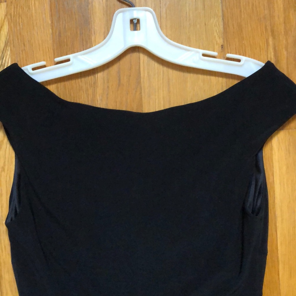 Like-New Shelli Segal BLK sleeveless v-neck dress - Picture 4 of 7